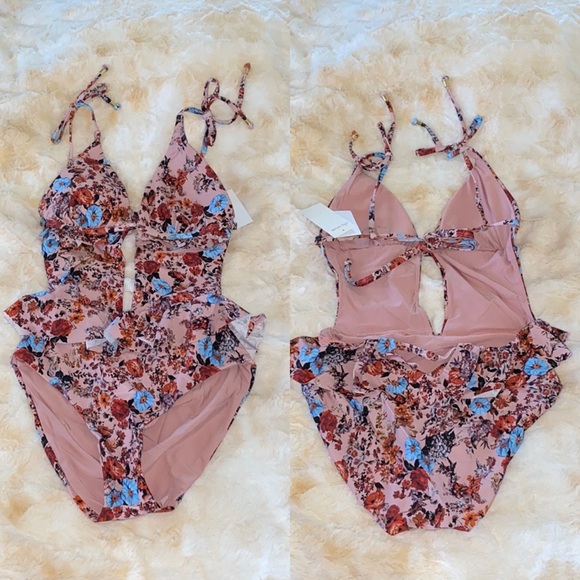 Ella Moss Gypsy Garden One Piece Swimsuit Size Medium - Picture 6 of 7